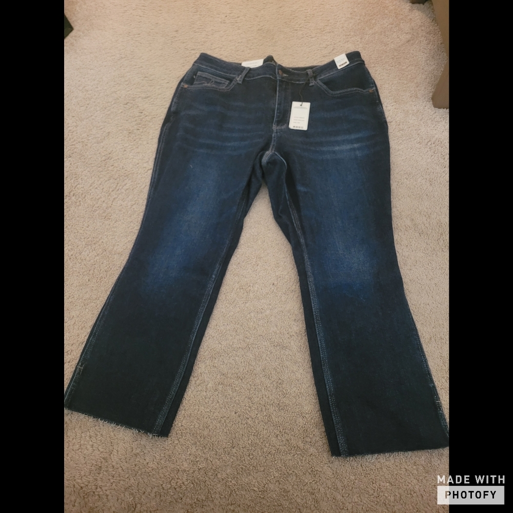 Judy blues straight cropped high waisted jeans 18w nwt
